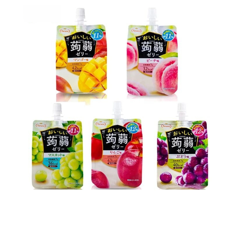 Natural Healthy OEM Bag Packaging Fruit Konjac Jelly Tasty Konjac Juicy
