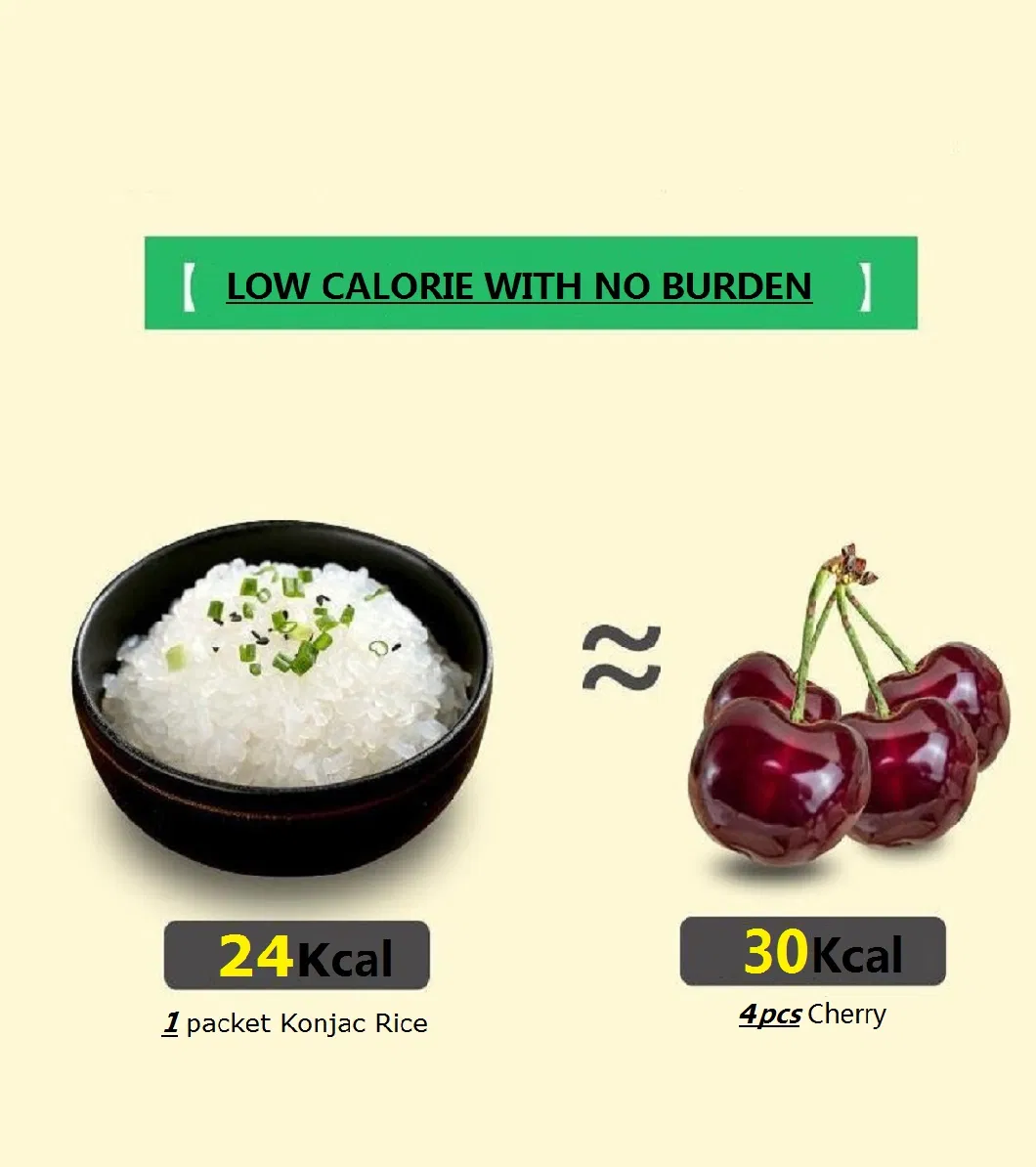 Lzy Instant Foods Konjac Corm Made Wet Rice 100% Natural Plant Green Food No Additives Sugar Free Low Calorie High Dietary Fiber