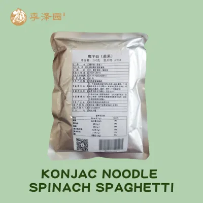 Lzy Hot Selling Instant Noodle Good Taste High Dietary Fiber Low Carb Konjac Spinach Noodle